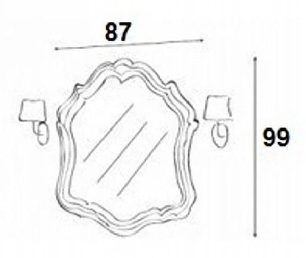 Зеркало (99х87) Cezares Topazio Classico TO03.02