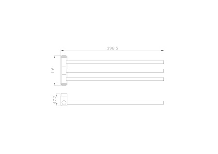 Полотенцедержатель поворотный WONZON & WOGHAND LOTTE, брашированное золото WW-8341-BG