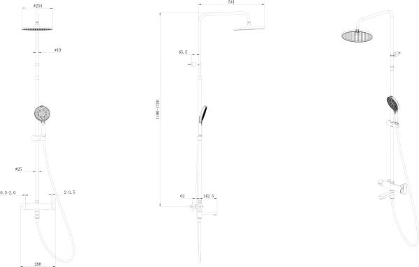 Душевая система с изливом Kerama Marazzi Fonte FO.202.KM.CR хром Душевая система с изливом Kerama Marazzi Fonte FO.202.KM.CR хром