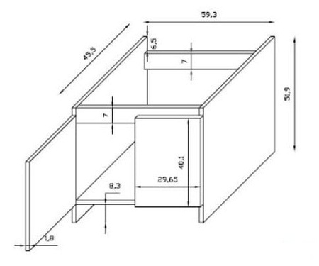 Тумба Galassia POCKET 9008