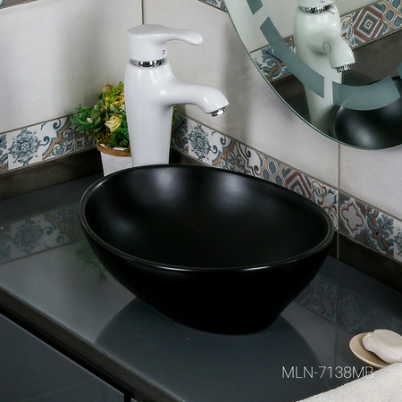 Раковина Jorno Melana MLN-7138MB (матовая черная)