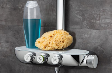 Душевая система с термостатом для настенного монтажа Grohe Euphoria SmartControl System 310 Duo  26507 LS0 (26507LS0) белая луна