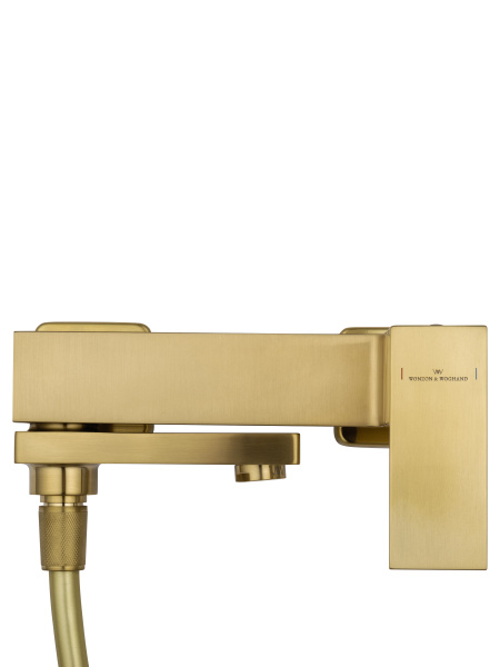 Смеситель для ванны с душем WONZON & WOGHAND CUBE, брашированное золото WW-88639016- BG