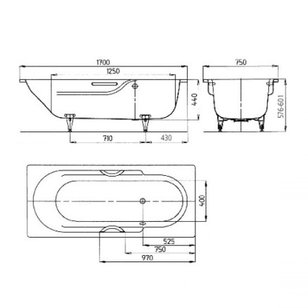 Ванна стальная KALDEWEI RONDO (170x75) 221500010001