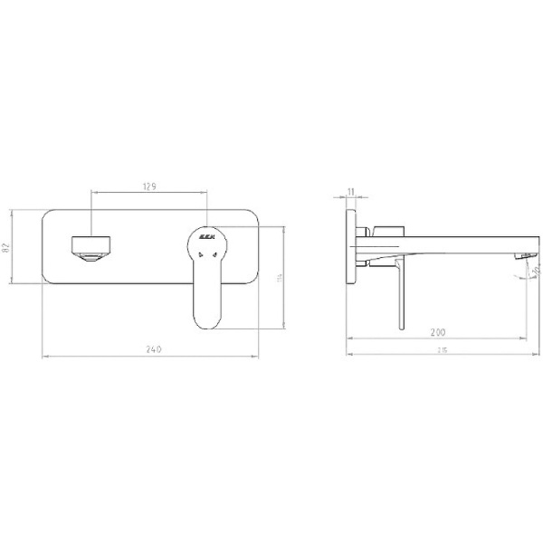 Смеситель для раковины E.C.A. Nita 102167608EX-K Смеситель для раковины E.C.A. Nita 102167608EX-K