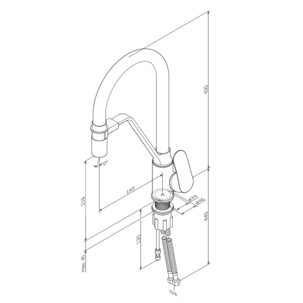 Смеситель для кухни AM.PM Like F8007825