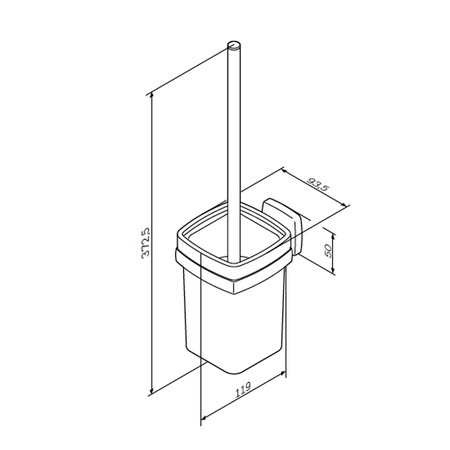 Стойка с туалетной щеткой Am.Pm Gem A9033400