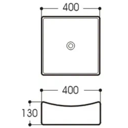 Раковина накладная (40х40) Aquatek AQ5516-00