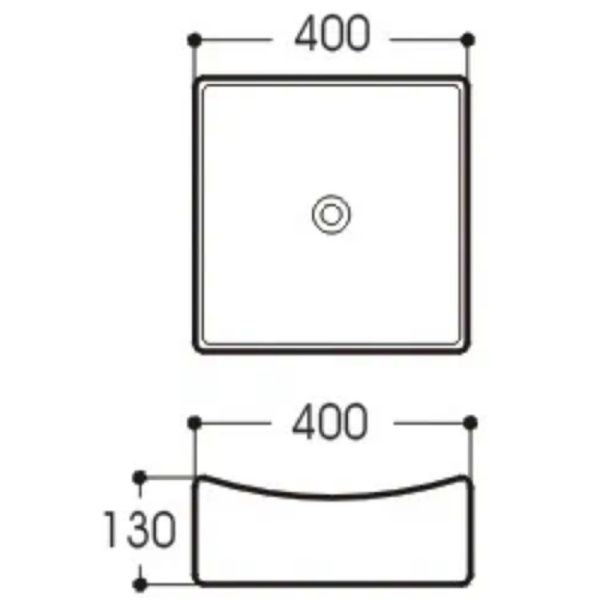 Раковина накладная (40х40) Aquatek AQ5516-00