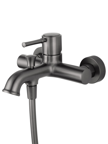 Смеситель для ванны с душем WONZON & WOGHAND TOR, темный графит WW-88037073-BGM