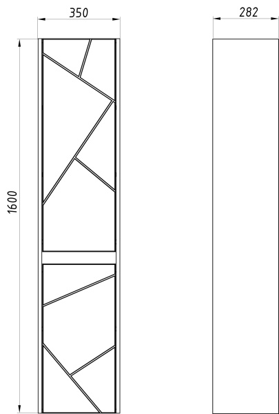 Пенал ASB-Mebel Диана 35 12036