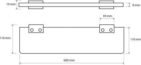 Полка стеклянная Bemeta Via 135002242