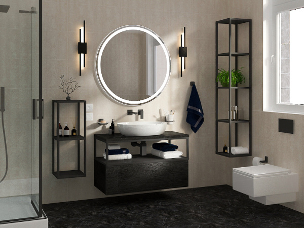 Консоль под раковину Cezares CADRO-100/46/30-1C-SO-MET-ST