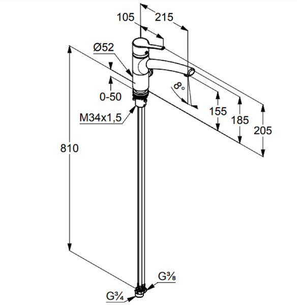 Смеситель для кухни Kludi Trendo 335790575