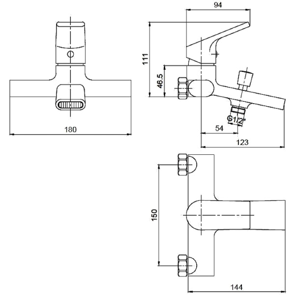 Смеситель для ванны ESKO ONTARIO ON 54
