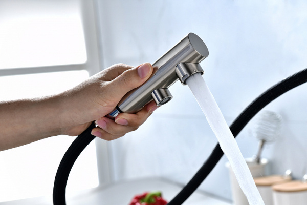 Смеситель для кухни с подключением к фильтру  Paulmark Serpentine Se213222-NI