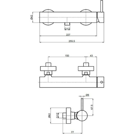 Смеситель для душа AQUAme Siena AQM6213BG
