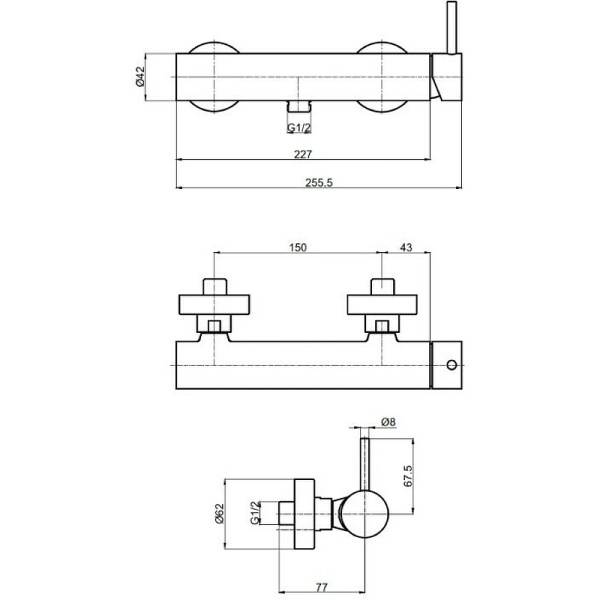 Смеситель для душа AQUAme Siena AQM6213BG