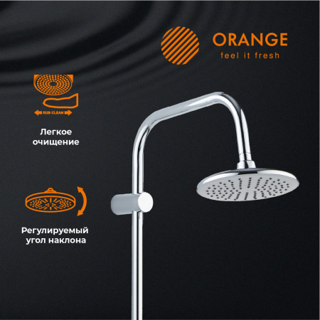 Душевая система с однорычажным смесителем Orange Alfi M18-933cr хром
