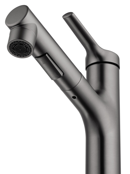 Смеситель для раковины с выдвижным изливом WONZON & WOGHAND, темный графит WW-A40862-BGG