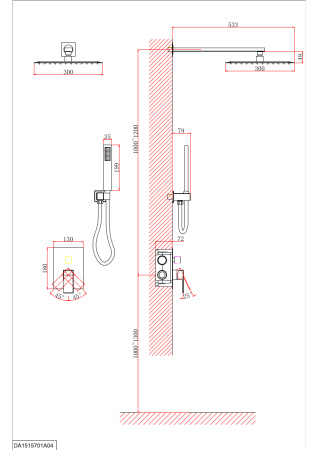 Душевой комплект D&K Bayern.Liszt DA1515705A04
