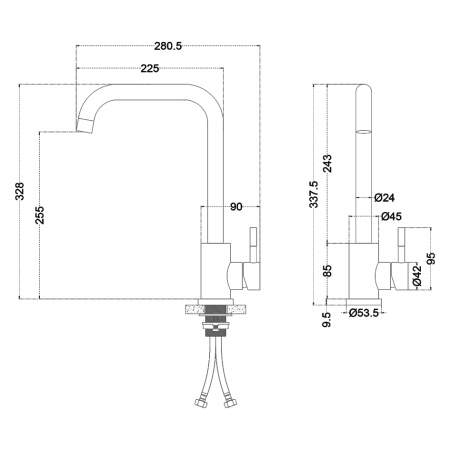 Смеситель для кухни Melana Tondo 610104