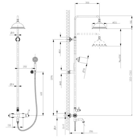 Душевая стойка Lemark Spark (LM6762RG)