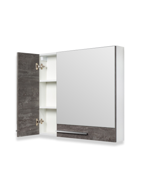 Зеркальный шкаф Runo железный камень Вудлайн 85 (00-00001347)