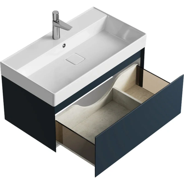 Тумба без раковины 80 см Aqwella Geometria GE01081GRM серый матовый