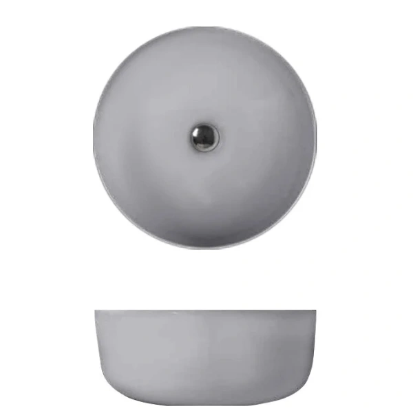 Раковина накладная (40х40) Kerasan Nolita 534459 серый матовый