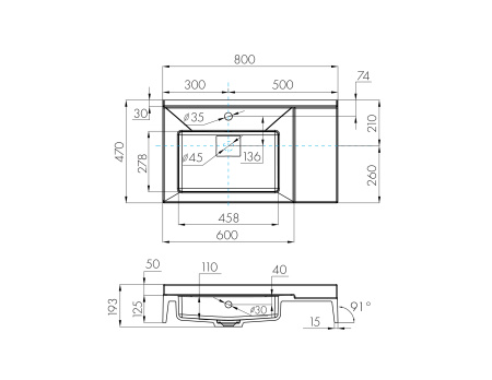 Раковина Aquaton Сакура 80 1A71993KSK010