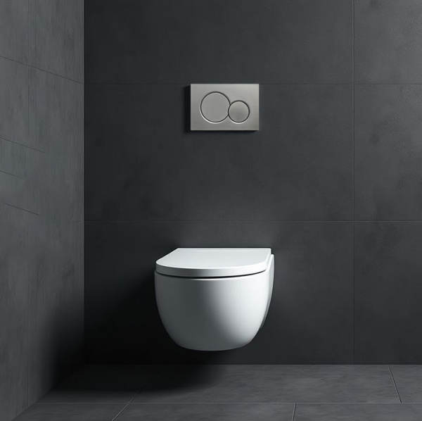 Кнопка смыва для инсталляции механическая WONZON & WOGHAND, темный графит WW-IB232-BGM