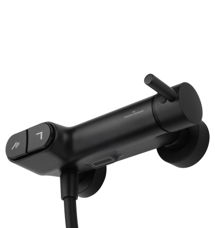 Смеситель для душа с встроенным изливом WONZON & WOGHAND MUSE Corno, черный матовый WW-A30902-MB