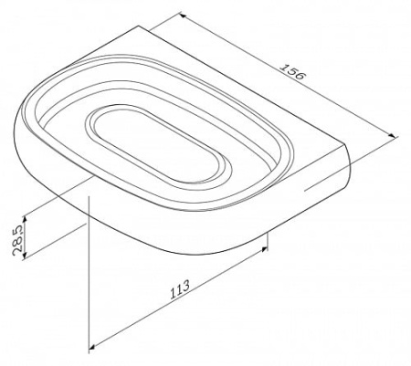 Стеклянная мыльница с настенным держателем Am.Pm Sensation A3034200