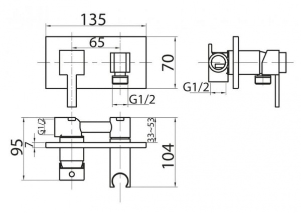 Смеситель для душа Cezares Articoli Vari CZR-DA6-01