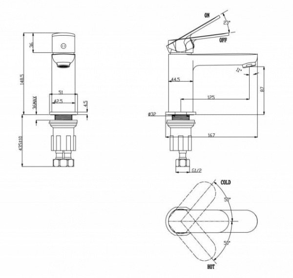 Смеситель для раковины BelBagno Ancora ANC-LVM-CRM