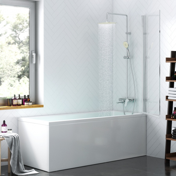 Шторка для ванны (140х100) Damixa Skyline DX35WBS-D080-140MT