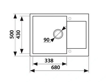Кухонная мойка KAISER KMM-5068 мрамор (KMM-5068 W)