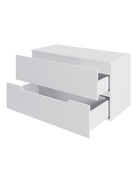 Тумба без раковины подвесная 100 столешница МДФ Orange Line Li-100TuwMDF матовый белый