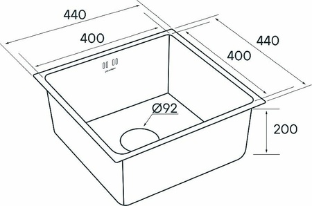 Кухонная мойка Paulmark Lassan PM304444-GM вороненая сталь