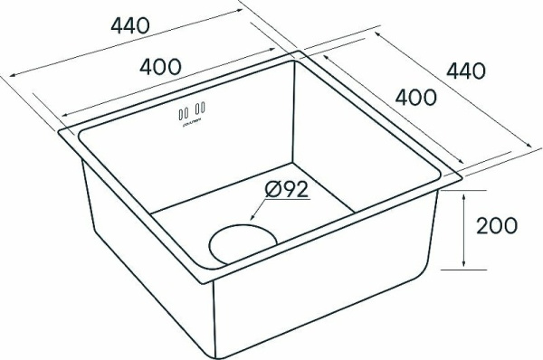 Кухонная мойка Paulmark Lassan PM304444-GM вороненая сталь