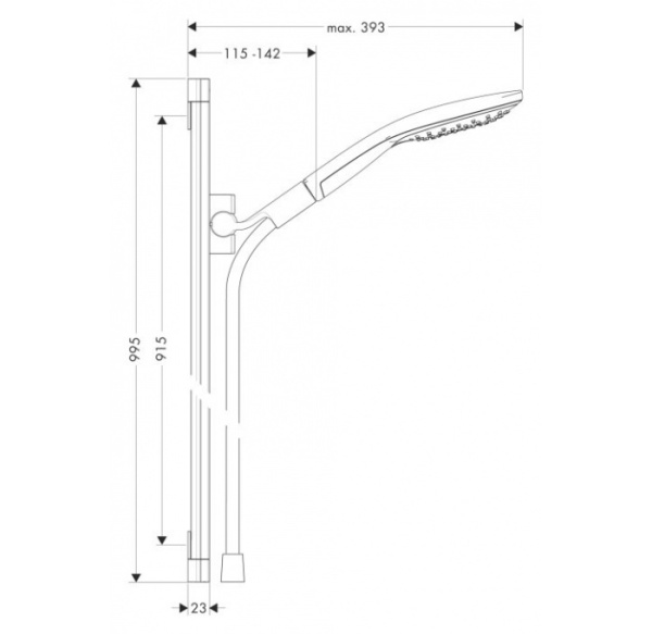 Душевой гарнитур Hansgrohe Raindance Select 26626400