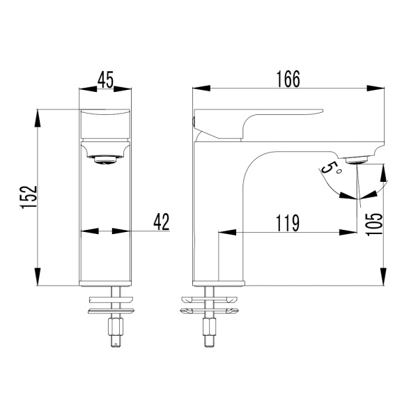 Смеситель для раковины AQUAme Monza AQM6310CR