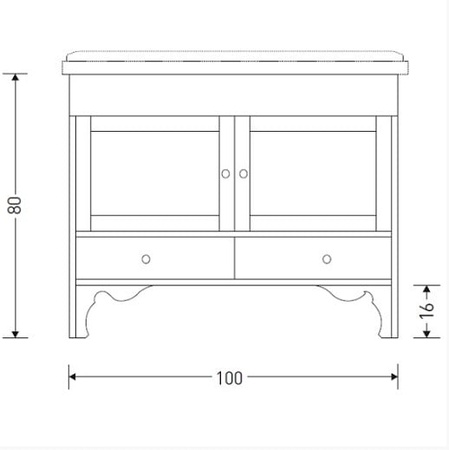 Тумба под раковину Eban FBSFD105-N noce*4