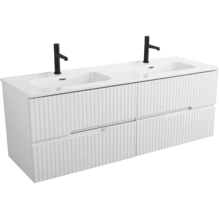 Тумба под раковину Cezares DUET-N-1400-4C-SO-2-BL Bianco Lucido