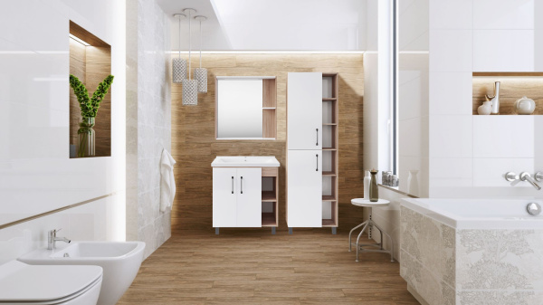 Зеркальный шкаф (80х82)   ASB-Mebel  Адель 80 9782