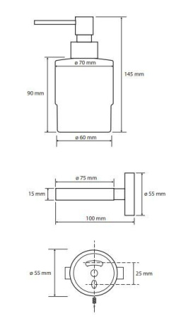 Настенный дозатор для жидкого мыла Bemeta White 104109104