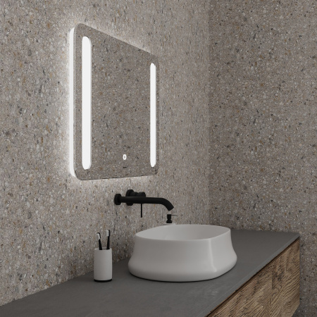 Зеркало (100х80) Grossman Lara 1310080 LED с сенсорным выключателем и гравировкой