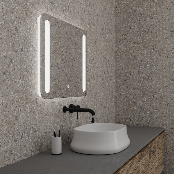 Зеркало (100х80) Grossman Lara 1310080 LED с сенсорным выключателем и гравировкой