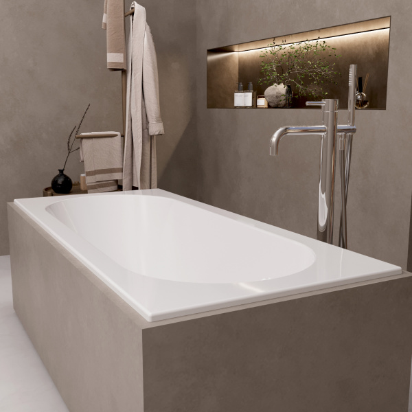 Акриловая ванна прямоугольная (180х80) Alba Spa SUPREME slim ВПРСБ041000100